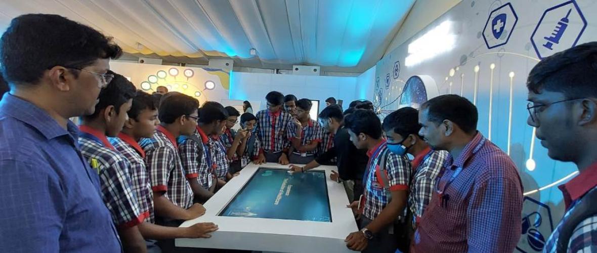 KV Students witnessed an Exhibition on the theme 'Future of Work' organized by the Ministry of Education during 3rd Education Working Group meeting of G-20 Countries in Bhubaneswar.